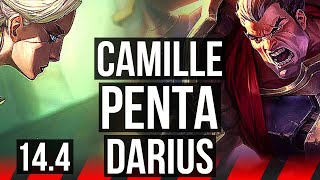 CAMILLE vs DARIUS (TOP) | Penta, 7 solo kills, Legendary, 23/5/7 | TR Grandmaster | 14.4