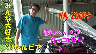 このクルマでドリフトはしないで！普通に使われて来た希少なS15シルビア・オーテックバージョン　マフラーの音がめっちゃ気持ちいい！ターボもいいけどこれぞNAの味。ニッサン S13 S14 180SX