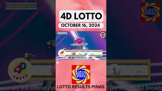 Lotto Result October 16, 2024 9PM 4 Digit 4D Lotto Draw | PCSO Lotto Result Today #swertres