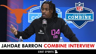 Jahdae Barron 2025 NFL Combine Interview On His Versatility And Strengths \u0026 Weaknesses