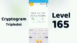 Cryptogram Tripledo Level 165 Solutions 🧩 | Logic Puzzle Game | Mini Boss