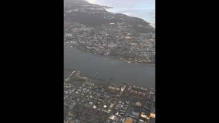 landing at newark airport on united 737 april 2014