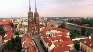 z DRONA Phantom 3 Wrocław Ostrów Tumski Poland - ACID TV full HD