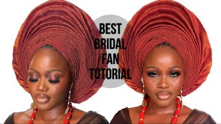 BEST - HOW TO TIE ADVANCED BRIDAL FAN GELE 😱😱😱 #ennygelecraft #geletutorial #geleia #trending