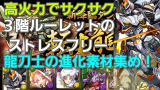 【パズドラ】転生龍刀士降臨 デイトナPT 高火力でサクサク周回 ３階ルーレットのストレスフリー