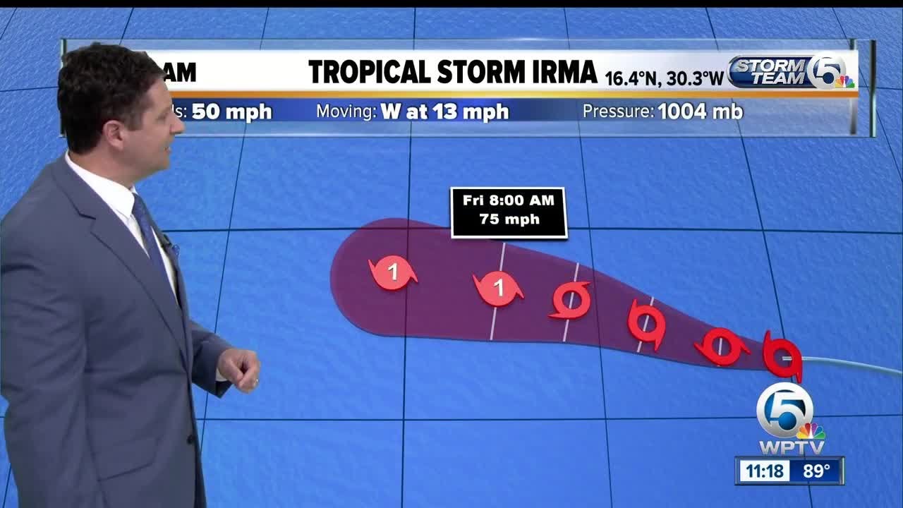 Tropical Storm Irma Forms In The Eastern Atlantic Ocean - YouTube