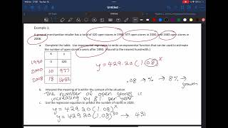 Exponential Regression Lines