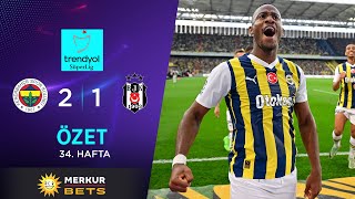 Merkur-Sports | Fenerbahçe (2-1) Beşiktaş - Highlights/Özet | Trendyol Süper Lig - 2023/24
