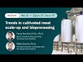 Trends in cultivated meat scale-up and bioprocessing