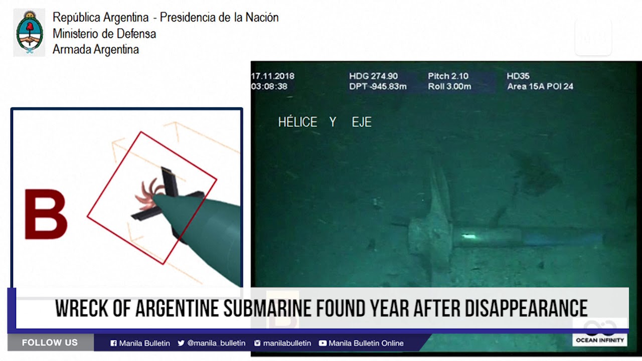 Wreck Of Argentine Submarine Found Year After Disappearance - YouTube