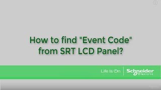 How to find Event Code from APC UPS SRT series from LCD display?
