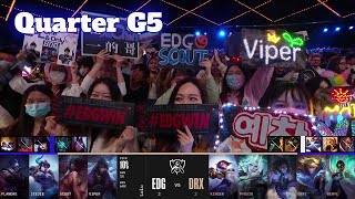 DRX vs EDG - Game 5 | Quarter Finals LoL Worlds 2022 | DRX vs Edward Gaming - G5 full game