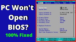 Computer Can't Enter BIOS? | How to Force Open BIOS | 2024 Complete Tutorial