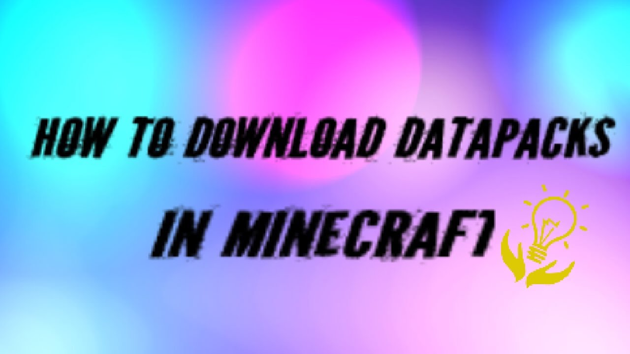 HOW TO DOWNLOAD DATAPACKS IN MINECRAFT - YouTube