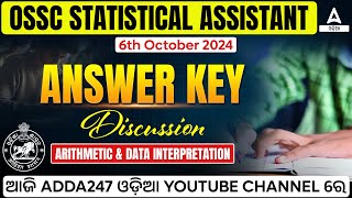 OSSC Statistical Assistant Answer Key 2024 | Arithmetic \u0026 Data Interpretation Answer Key