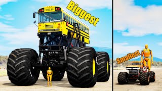 Biggest vs Smallest Monster Truck #4 - Beamng drive