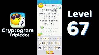 Cryptogram Tripledot Level 67 Answer | SolutionGuruji