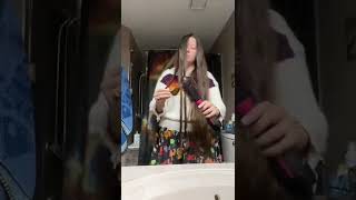 How to use the revlon blow brush (apparently) #shorts #longhair