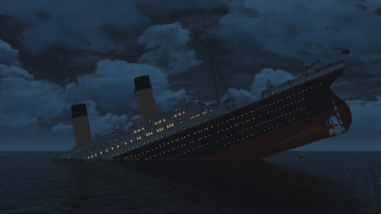 Titanic Sinking Time-laps Animation - YouTube