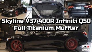 Infiniti Q50 Skyline V37 400R - R.S.E./ TOMEIUSA Full Titanium Muffler by Z1 Motorsports V37 スカイライン!