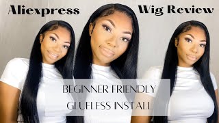 MUST HAVE AFFORDABLE ALIEXPRESS STRAIGHT HAIR WIG | YAUN BOUTIQUE STORE | BEGINNER-FRIENDLY INSTALL