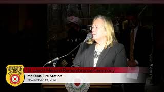 Remembrance Ceremony for Lt. Jason Menard - 11/13/2020