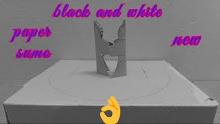 How to make black and white paper sumo with boost box