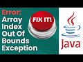 ArrayIndexOutOfBoundsException Error (Java Tutorial)