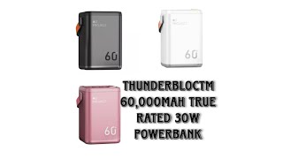 Power Bank 60 000 mah by Thunderbloc | shopee finds #shopping