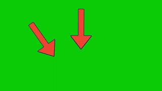 Two Red Arrow Animation Motion Graphics On Green Screen | 4k Green Screen Background | No Copyright