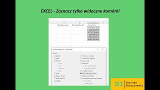 EXCEL - Zaznacz tylko widoczne komórki