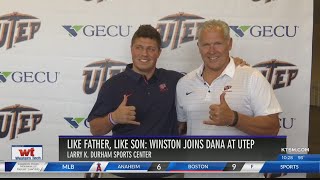 Winston Dimel joins dad, Dana Dimel, at UTEP