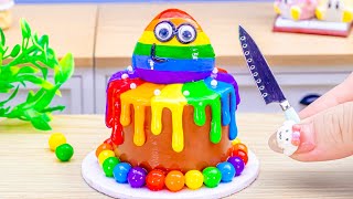 Miniature Rainbow POU Cake Decorating 🌈 Amazing Rainbow Chocolate Cake Recipes By Baking Yummy