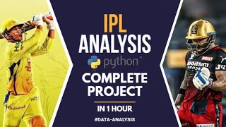 IPL data analysis project with Python in 1 hr | Data Analysis Project | Python project