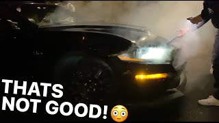 MUSTANG DOES DONUTS TILL IT BLOWS UP!!!