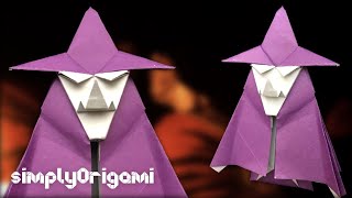 ORIGAMI Witch | make an EASY paper HALLOWEEN WITCH | How To 🌸 | by Robert Neale