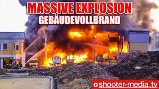 💥 🔥  MASSIVE EXPLOSION mit GEBÄUDEVOLLBRAND  🔥 💥 | Großeinsatz für Feuerwehren & Rettungsdienst