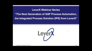 The Integrated Process Solution IPS from LeverX video preview 24Nov15