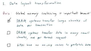 Data Layout Transformation - Intro to Parallel Programming