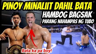 PINOY BINASTOS DAHIL BATA! HAMBOG BAGSAK NALASING SA ISANG SUNTOK