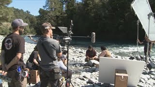 Luminaries crew head to Hokitika, the town where novel and TV series started