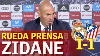 REAL MADRID 1-1 ATLÉTICO MADRID | Rueda de prensa de Zidane tras el derbi | Diario AS