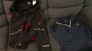 ASICS Core Winter Tight Running Pants and More Mile Half Zip top  Top Review