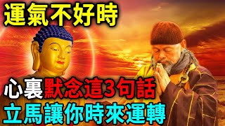 老和尚悄悄透露：當你運氣不好的時候，心裏就默念《金剛經》的這3句話，立馬就能讓你轉運，命越來越好！丨日行一善