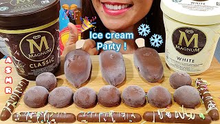 ASMR Magnum Ice Cream Party Mukbang 먹방 Eating Sounds