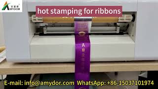 AMD360A Digital Satin Ribbon Red Envelope Long Format Roll Gold Foil Stamping Printing Machine