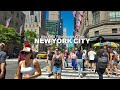 NYC Manhattan Summer Walk - 5th Avenue and 42nd Street, New York City, Travel, USA, 4K