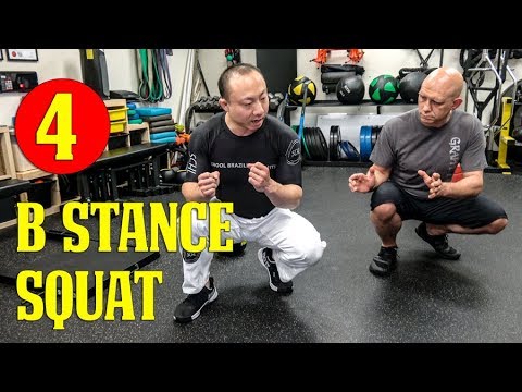 Best BJJ Strength Training Exercises 4: B Stance Squat - YouTube