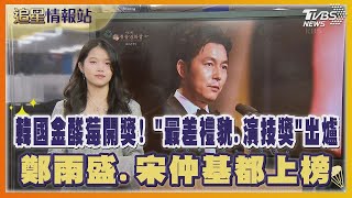 韓國金酸莓開獎! 「最差禮貌 演技獎」出爐 鄭雨盛 宋仲基都上榜｜TVBS娛樂頭條｜追星情報站｜TVBS新聞