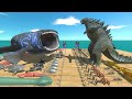 Bloop vs Godzilla 2014 | Who is the Boss? - Animal Revolt Battle Simulator